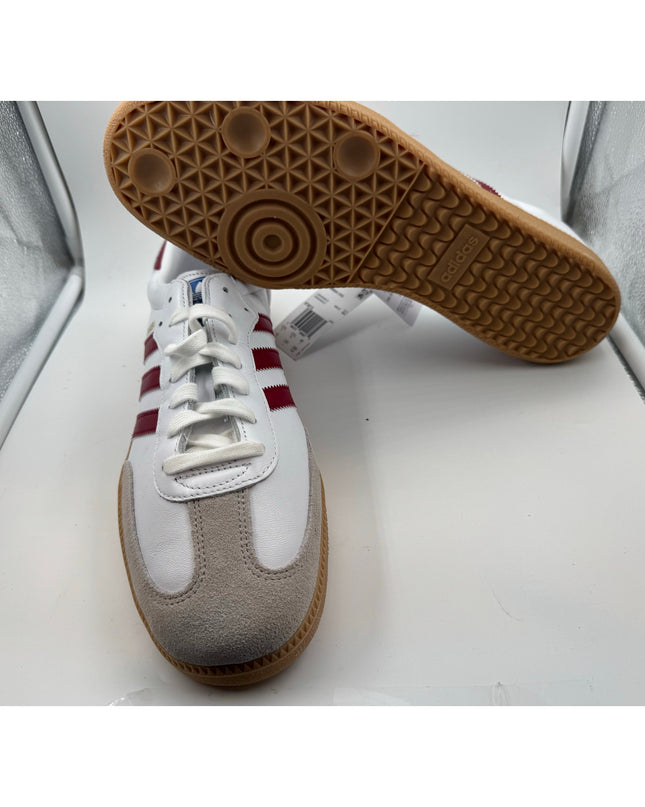 Adidas Samba OG Men's White Burgundy Leather Sneaker 13 NWOB