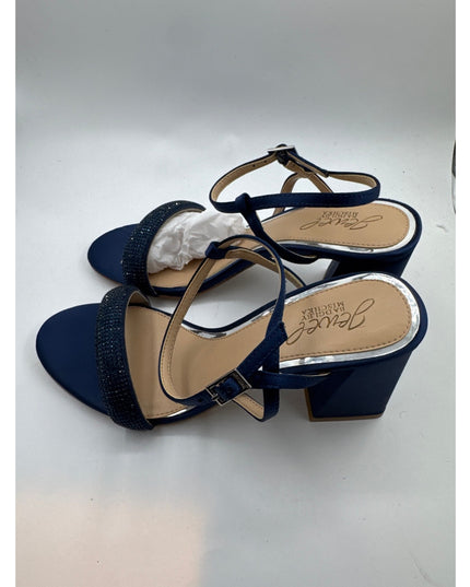 Jewel Badgley Mischka Earlene Navy Blue Sandals Women's Size 7 New