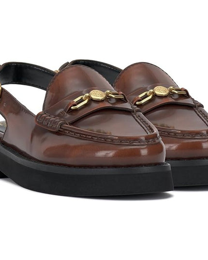 Vince Camuto Torrie Women's Brown Platform Slingback Loafer Flat 9