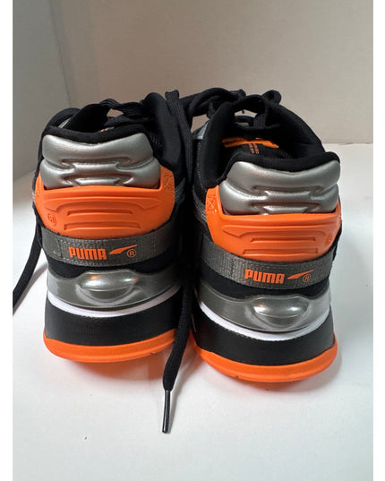 Puma Mirage Sport Hacked Lines Black Orange Metallic Mens 11.5 Running Shoe