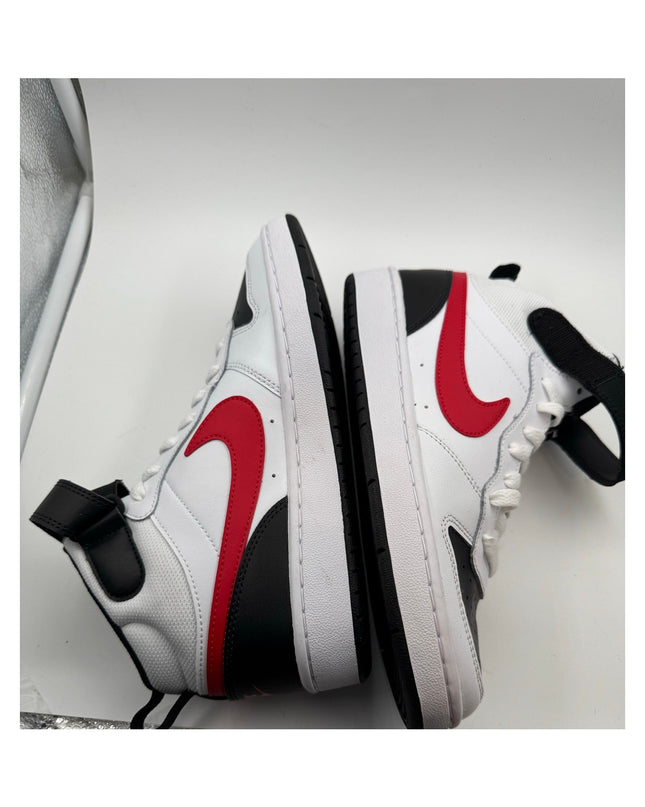 Nike Court Borough Mid 2 kids Shoes 6.5 YOUTH NWOB red, black, white