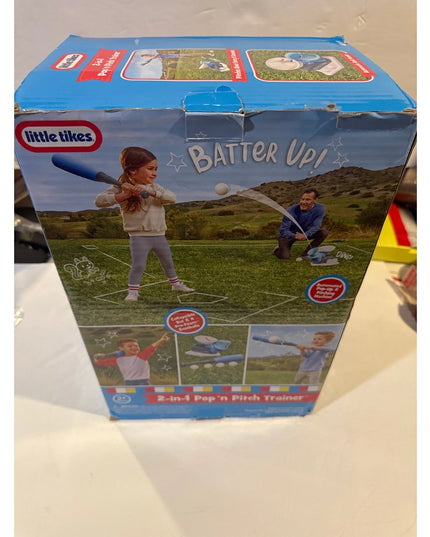 Little Tikes 2-in-1 Pop 'n Pitch Trainer, Outdoor Sports  new distressed box