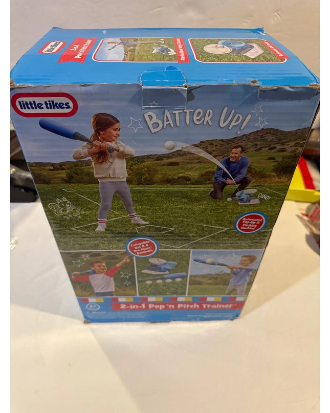 Little Tikes 2-in-1 Pop 'n Pitch Trainer, Outdoor Sports  new distressed box