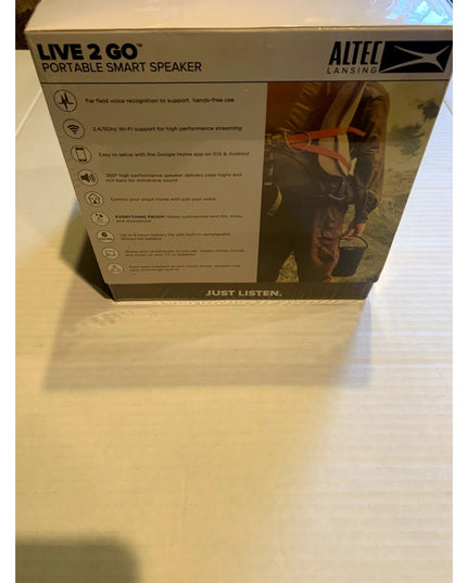 Altec Lansing Live 2 Go WiFi / Bluetooth Google Assistant Speaker sealed New