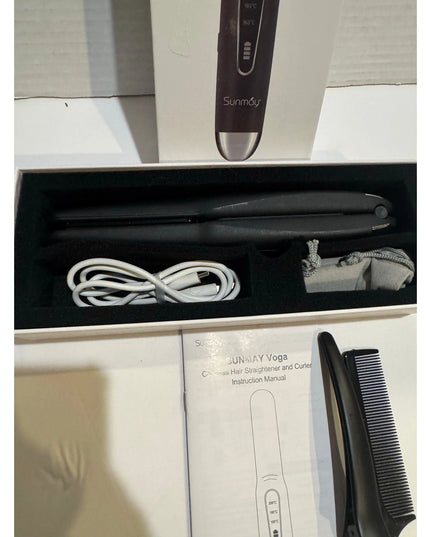 SUNMAY Cordless Hair Straightener – on the go Portable 2-in-1 Flat Iron & Curler