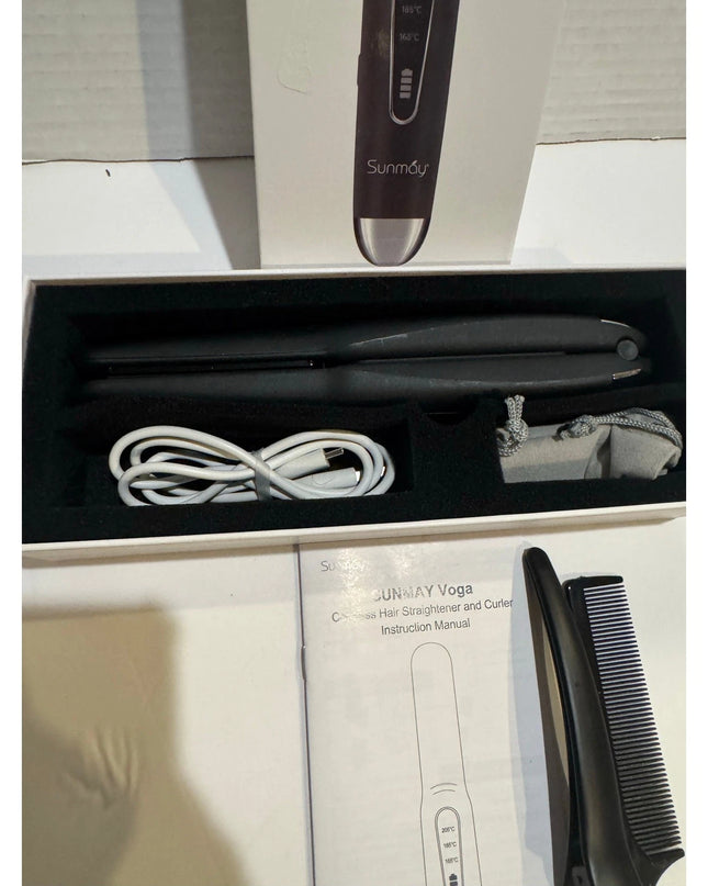 SUNMAY Cordless Hair Straightener – on the go Portable 2-in-1 Flat Iron & Curler