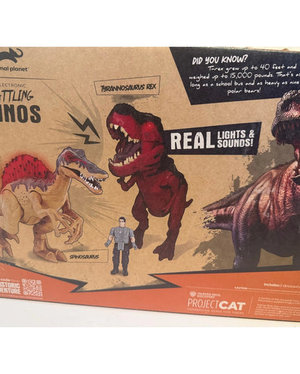 Animal Planet Electronic Battling Dinos Action Figure Set - 3pk