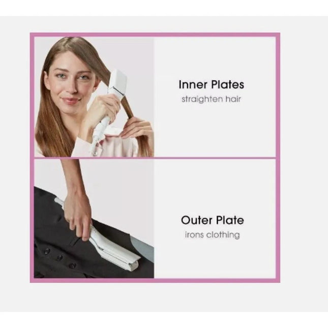 Conair Travel Iron 2-in-1 – Dual-Use Flat Iron for Clothes & Hair | Compact
