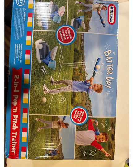 Little Tikes 2-in-1 Pop 'n Pitch Trainer, Outdoor Sports  new distressed box