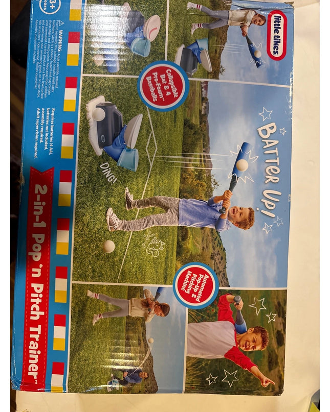 Little Tikes 2-in-1 Pop 'n Pitch Trainer, Outdoor Sports  new distressed box