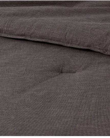 Threshold Cotton/Linen Comforter Set Space Dyed Year-Round, Gray, Full/Queen