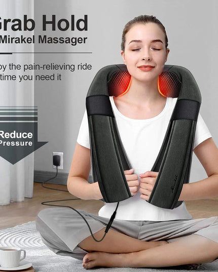Shiatsu NECK &BACK Massager With Heat (Mirakel) BLACK