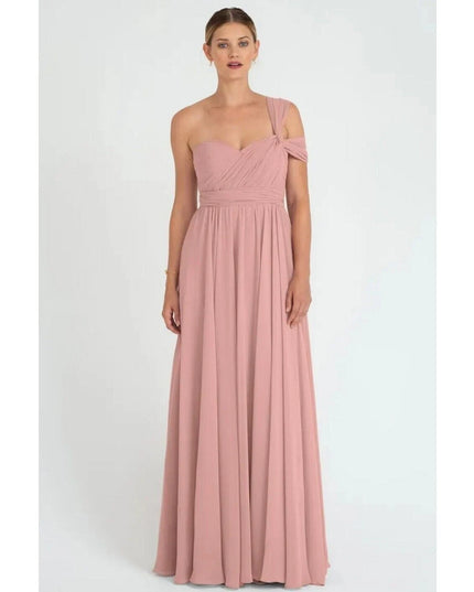 Jenny Yoo Convertible Bridesmaid Dress Mira Long  dress Champagne size 6