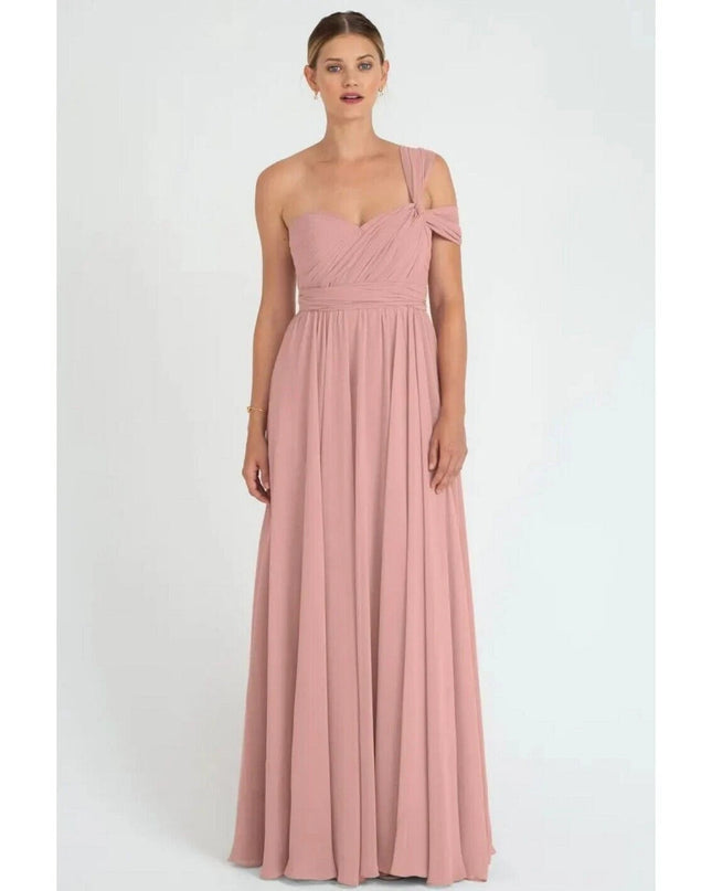 Jenny Yoo Convertible Bridesmaid Dress Mira Long  dress Champagne size 6