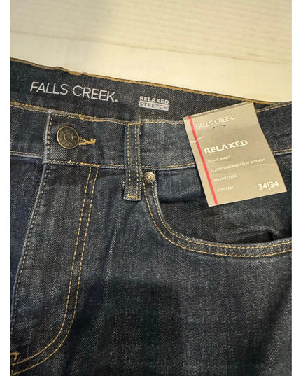 Falls Creek men's denim relaxed jeans  stretch  fit pants 34 x 34 jeans new