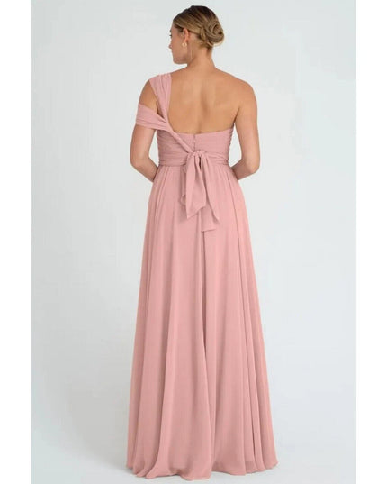 Jenny Yoo Convertible Bridesmaid Dress Mira Long  dress Champagne size 6