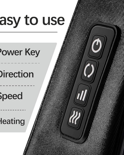 Shiatsu NECK &BACK Massager With Heat (Mirakel) BLACK