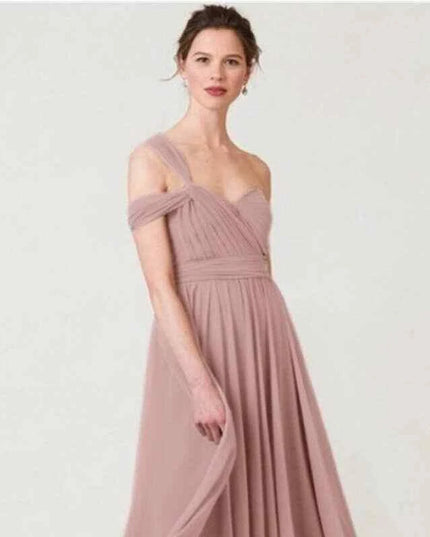 Jenny Yoo Convertible Bridesmaid Dress Mira Long  dress Champagne size 6