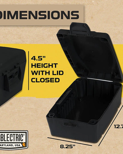 Outdoor Weather Resistant Connection Box -Cover for Extension Cord  Black