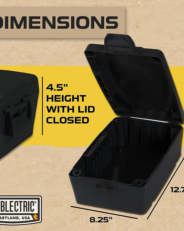 Outdoor Weather Resistant Connection Box -Cover for Extension Cord  Black
