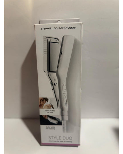 Conair Travel Iron 2-in-1 – Dual-Use Flat Iron for Clothes & Hair | Compact