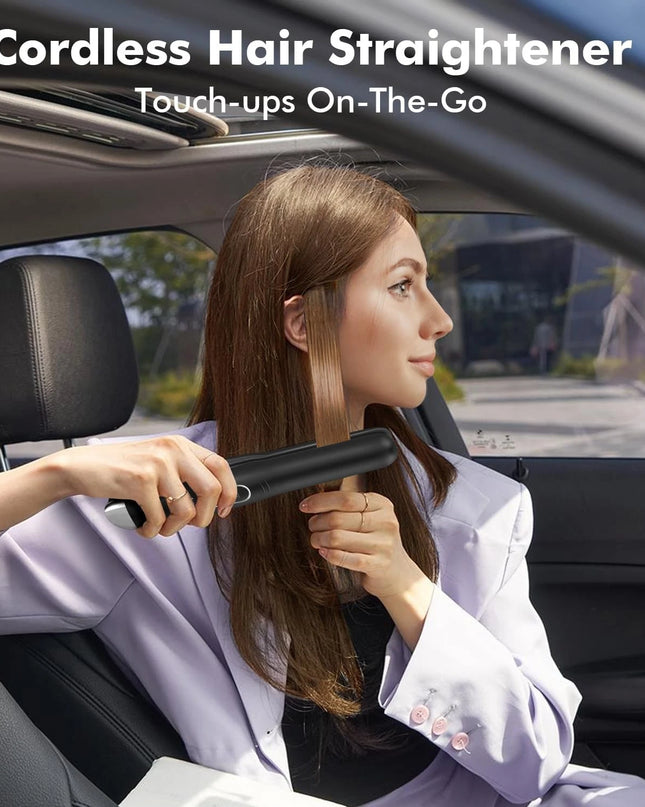 SUNMAY Cordless Hair Straightener – on the go Portable 2-in-1 Flat Iron & Curler