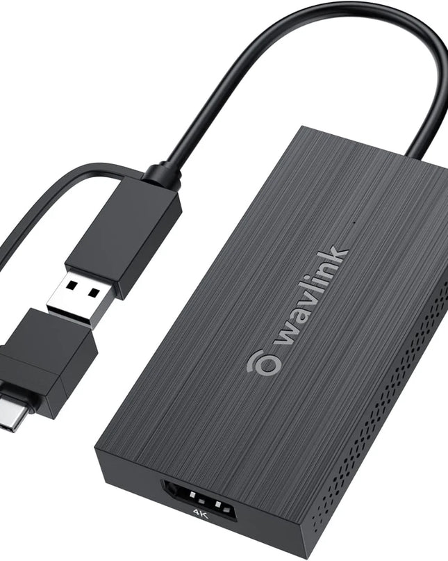 WAVLINK USB 3.0 2K Adapter USB A &C DP Based Monitor,Thunderbolt Windows,Mac OS,