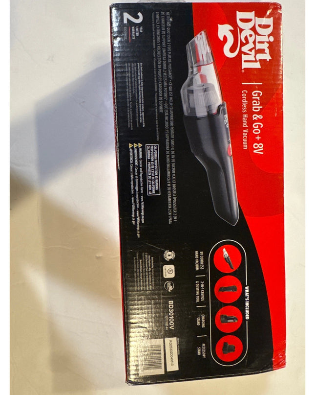 Dirt Devil Grab and Go+ 8V Cordless Handheld Vacuum Cleaner, 2-in-1 Tool