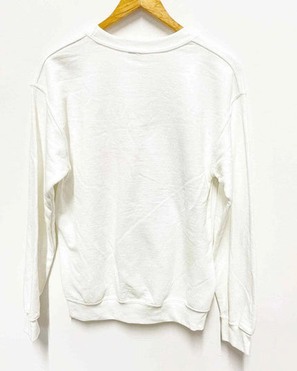 BP Women's White Vote Crew Neck Graphic Knit Pullover Sweatshirt 2X