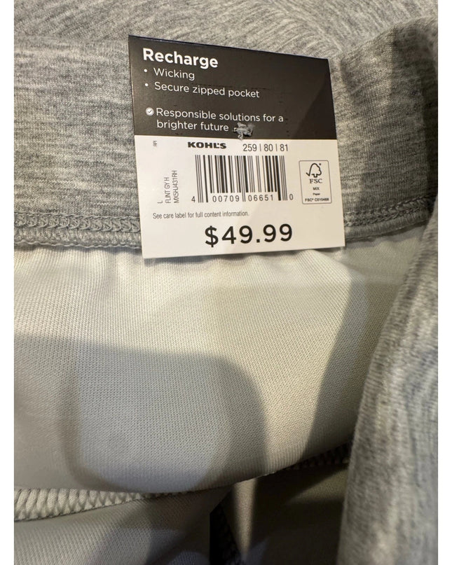 Men's FLX Recharge Scuba Jogger flint. Heather gray size large relaxed. nwt