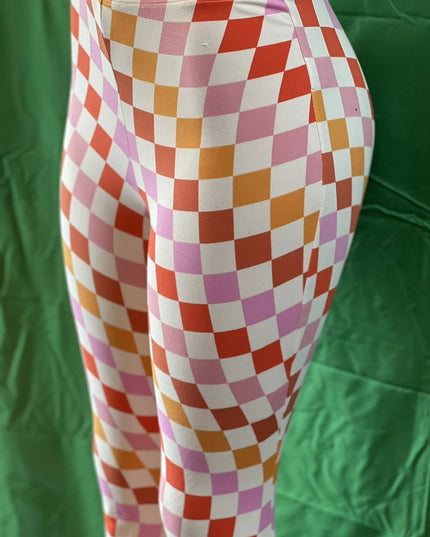 Women's Print Flare Leg Pants Stretchy Knit High Waist Casual Lounge Yoga pants