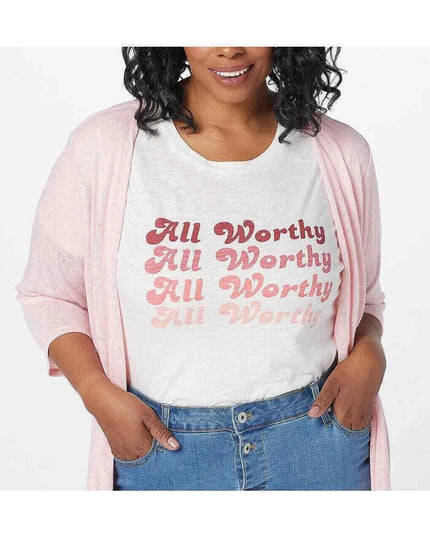 All Worthy Hunter McGrady Slub Knit Graphic T-Shirt in White Choose Size
