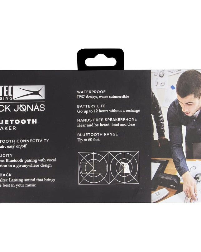Altec Lansing Nick Jonas Bluetooth Speaker waterproof 12 hour charge