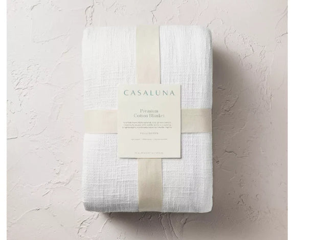 Casaluna Cotton Slub Blanket Lightweight Bedroom
