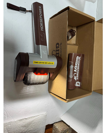 HorsePower Giddy Up Cordless, Rechargeable BBQ grill Stainless Roller Cleaner