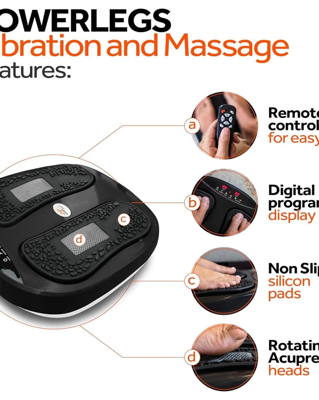 Power Legs by Power Fit Model ETF002M Vibration Foot Calf Massager w/ Remote