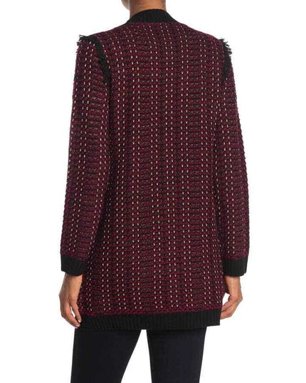Love Token Parisian Tweed Buttoned Front Cardigan