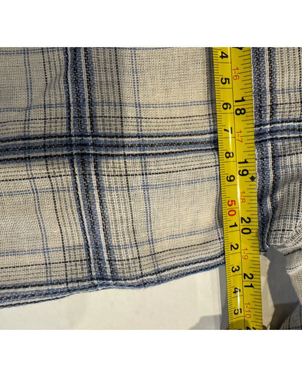 entro relaxed blue plaid women button-up shirt med  new