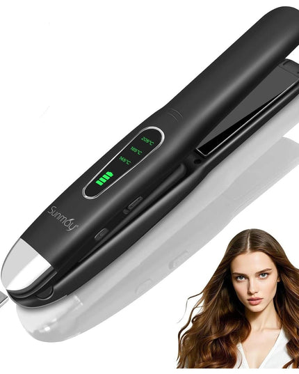 SUNMAY Cordless Hair Straightener – on the go Portable 2-in-1 Flat Iron & Curler