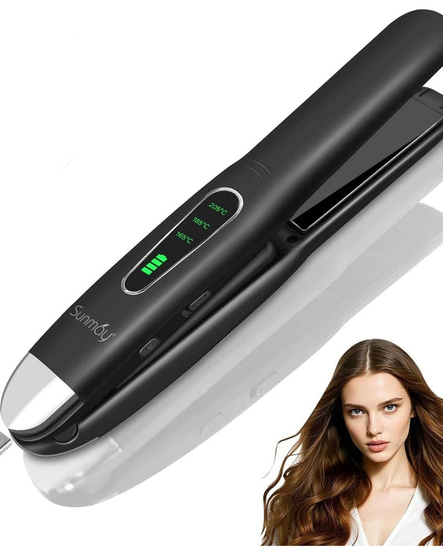 SUNMAY Cordless Hair Straightener – on the go Portable 2-in-1 Flat Iron & Curler