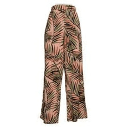 Denim & Co Beach Women's printed Jersey Pull-On Pants With Side Pockets