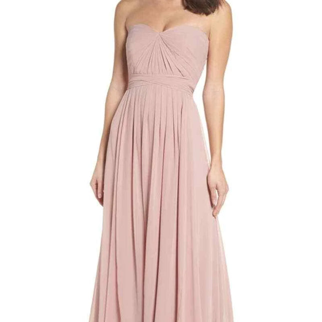 Jenny Yoo Convertible Bridesmaid Dress Mira Long  dress Champagne size 6