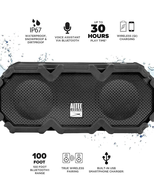 Altec Lansing LifeJacket Jolt - Waterproof Bluetooth Speaker, Durable & Portable