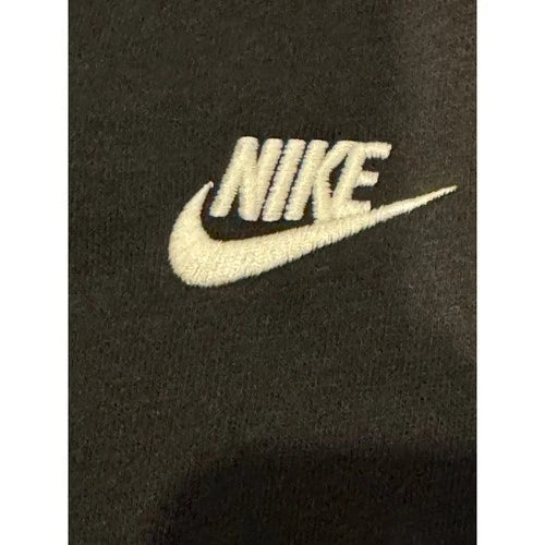Nike Men's Club Fleece Sweatshirt Black Fleece Pullover Sport Casual Crewneck M