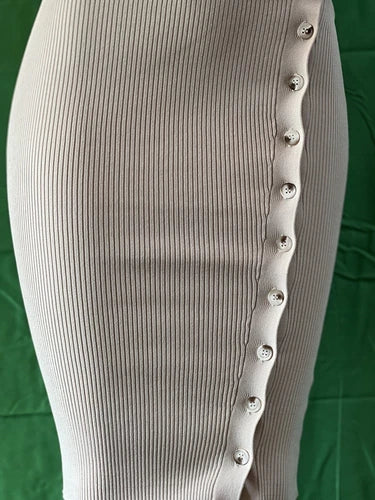 Womens 2024 Summer V Neck Knit Midi Dress Bodycon Sleeveless Ribbed DRESS S ,M,L