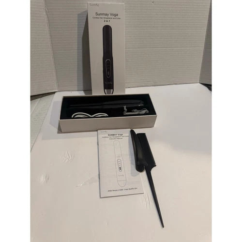 SUNMAY Cordless Hair Straightener – on the go Portable 2-in-1 Flat Iron & Curler
