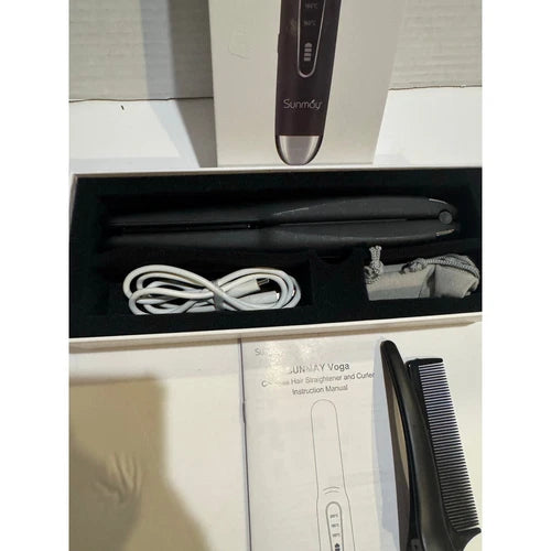 SUNMAY Cordless Hair Straightener – on the go Portable 2-in-1 Flat Iron & Curler