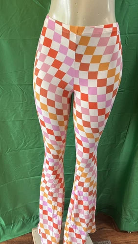 Women's Print Flare Leg Pants Stretchy Knit High Waist Casual Lounge Yoga pants