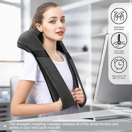 Shiatsu NECK &BACK Massager With Heat (Mirakel) BLACK