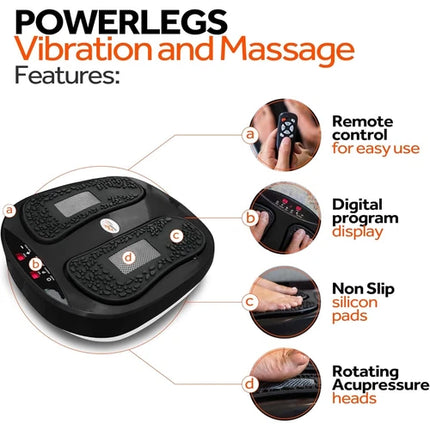 Power Legs by Power Fit Model ETF002M Vibration Foot Calf Massager w/ Remote